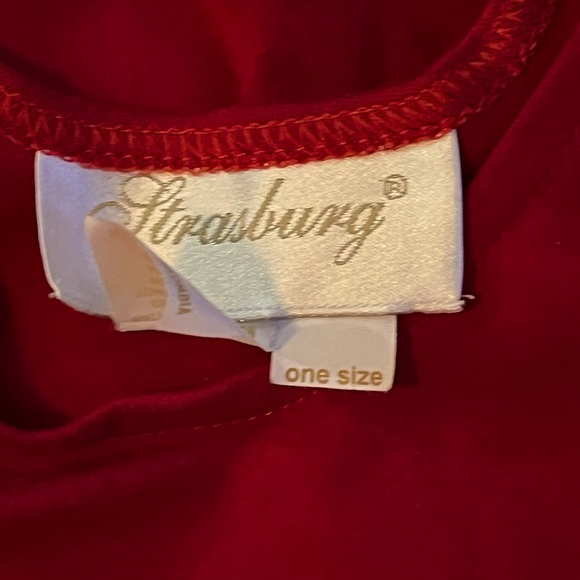 NWT STRASBURG Pima Daygown Newborn 0-3 mos Christmas Wreath Holiday Day Gown - Picture 3 of 5